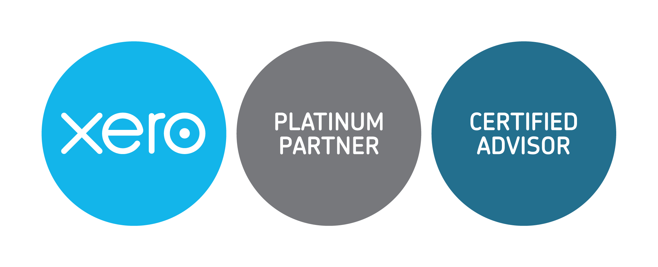 xero platinum partner logo and certified advisor badge